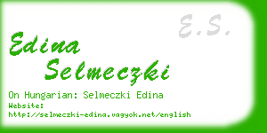 edina selmeczki business card